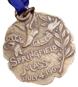 Howard Drew's actual gold medal from Springfield City Games, July 4 1905