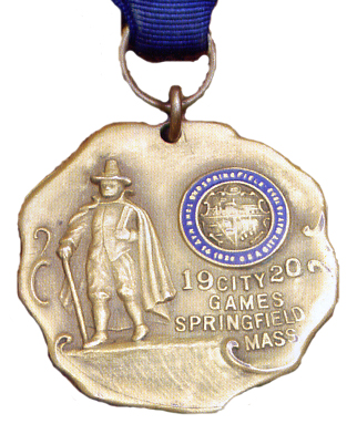 Howard Drew's actual gold medal from Springfield City Games, July 4 1920